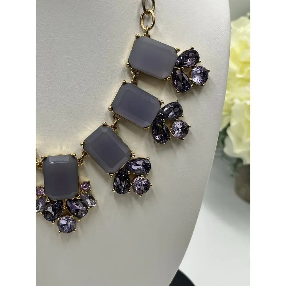Kate Spade Daylight Jewels Collar Pale Lilac Lavender Purple Gems Necklace‎